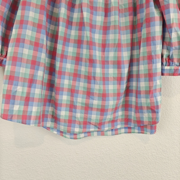Kate Spade Nwot Madras Plaid Off Shoulder Cotton Top Broome St Size M - Picture 6 of 12